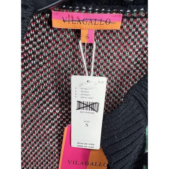 Anthropologie Vilagallo Starry Leopard Small Open Sweater Cardigan Knit $350 - Picture 7 of 8